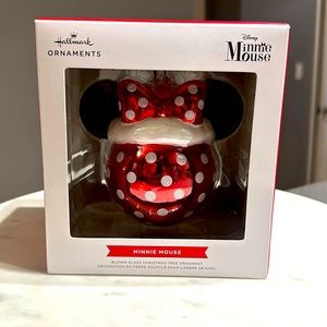 Hallmark Christmas Ornaments, Disney Minnie Mouse Blown Glass Ornament